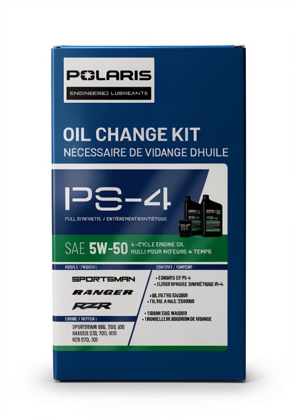 Polaris PS-4 5W-50 Full Synthetic Engine Oil 2qt-2