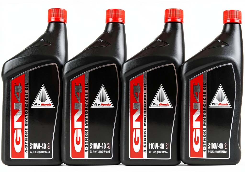 Honda 10W-40 motorcycle oil bottle