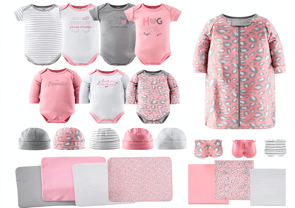 Unboxing Farallon baby girl layette set on a nursery table
