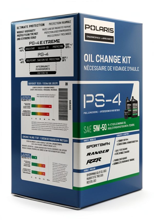 Polaris PS-4 5W-50 Full Synthetic Engine Oil 2qt-5