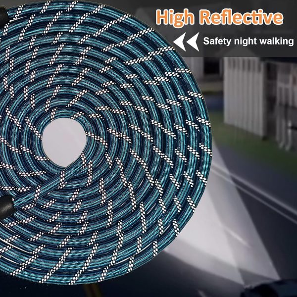 Dog Leash BTINESFUL Long Training 30ft Blue Reflective Rope-3