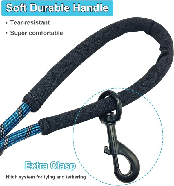 Dog Leash BTINESFUL Long Training 30ft Blue Reflective Rope-2